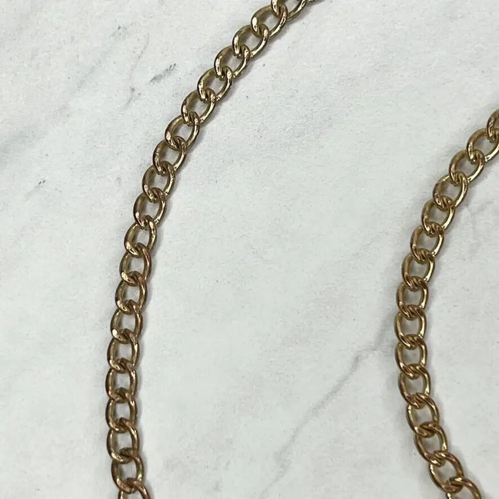Gold Tone Skinny Chain Link Purse Handbag Replacement Strap ✨